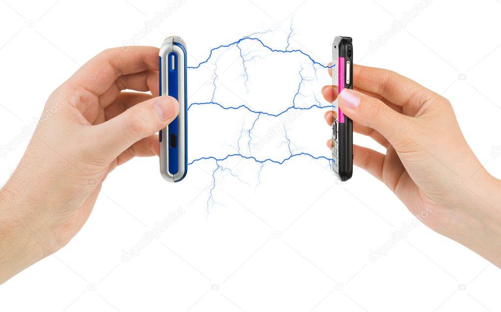 Hands and connected mobile phones