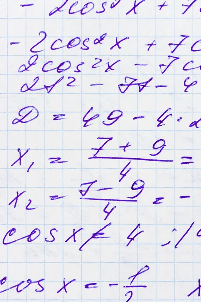 Wiskunde formule — Stockfoto