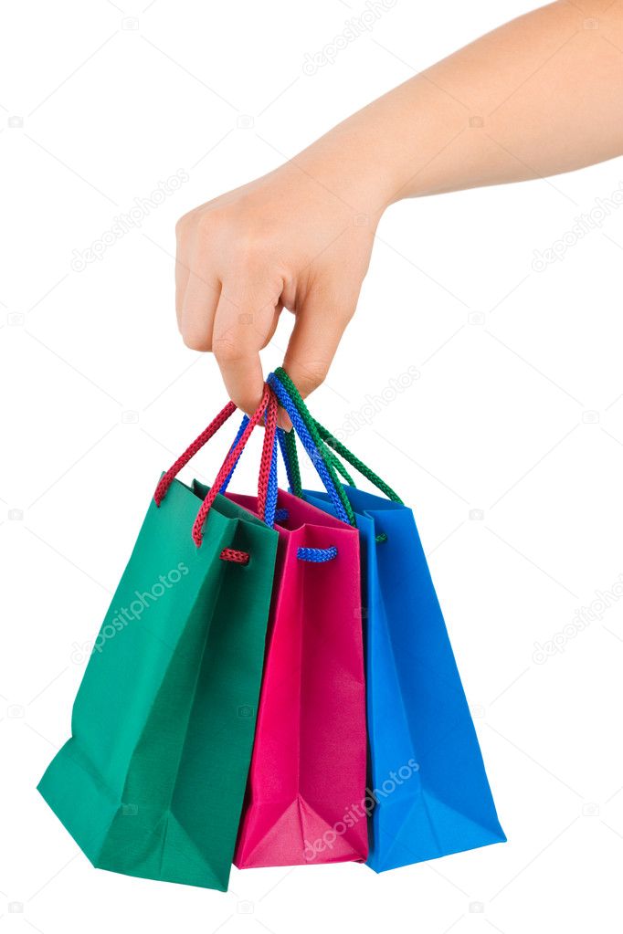 Hand with shopping bags