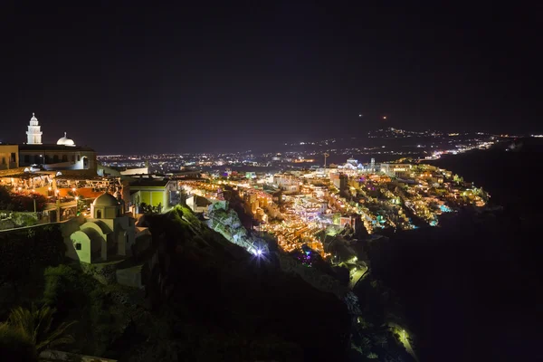 V noci Santorini - Řecko — Stock fotografie