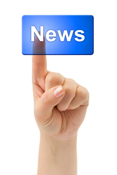 Hand en knop nieuws — Stockfoto