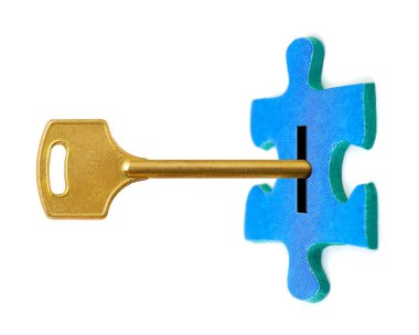 Key and puzzle clipart