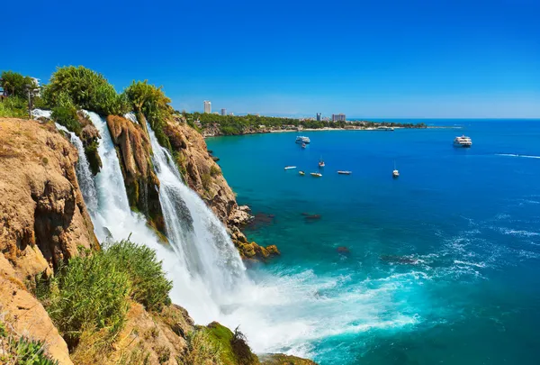 Waterfall Duden at Antalya, Turkey Royalty Free Stock Images