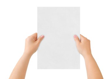 Hands and paper clipart