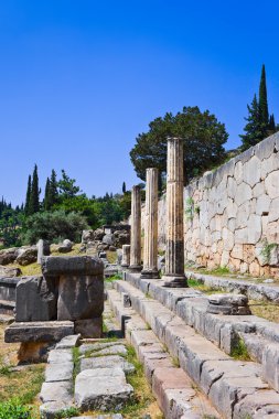 antik kalıntıları şehir delphi, Yunanistan
