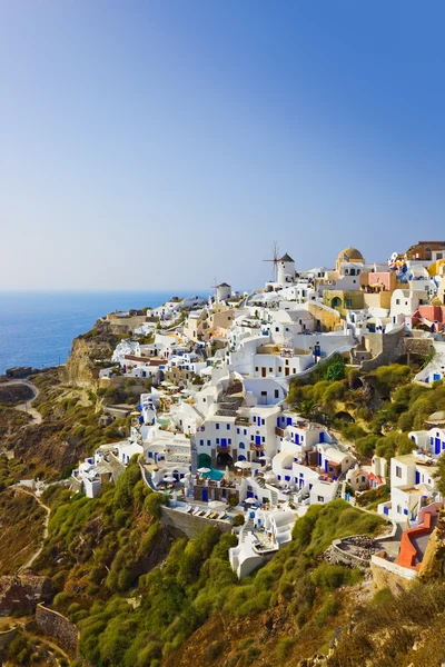 Vesnici oia na ostrově santorini, Řecko — Stock fotografie