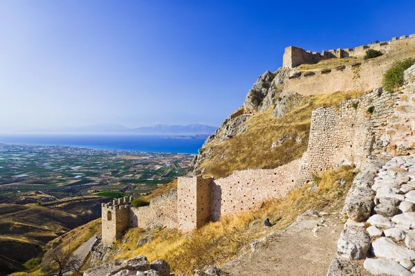 Ancien fort à Corinthe, Grèce — Photo