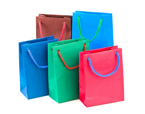 Sacos de compras multicoloridos — Fotografia de Stock