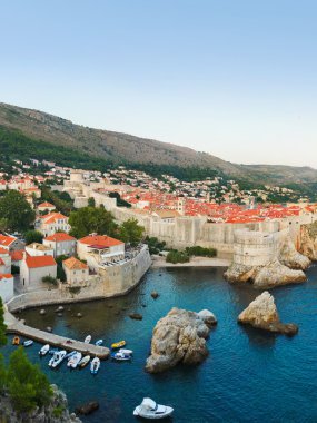 gün batımında dubrovnik, Hırvatistan