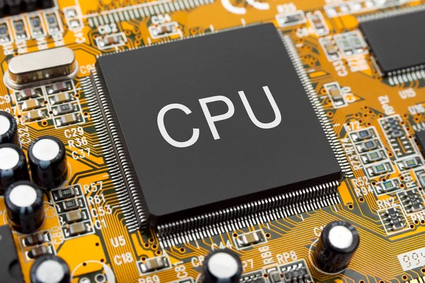 stock image Macro of computer chip