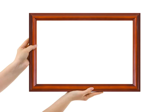 Frame in hands — Stock Photo, Image