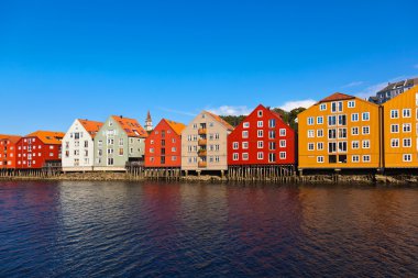 Cityscape of Trondheim, Norway clipart