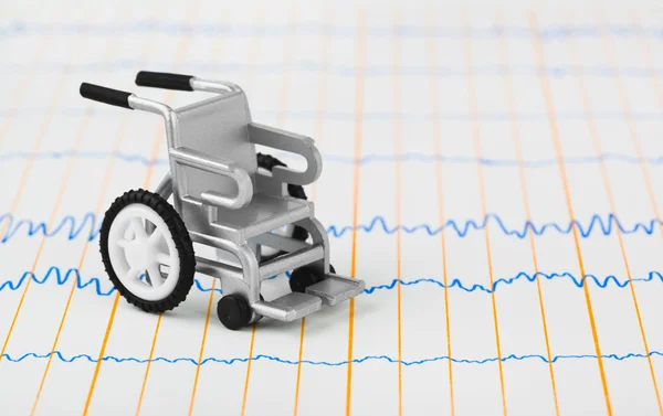 Hračka vozík na EKG — Stock fotografie
