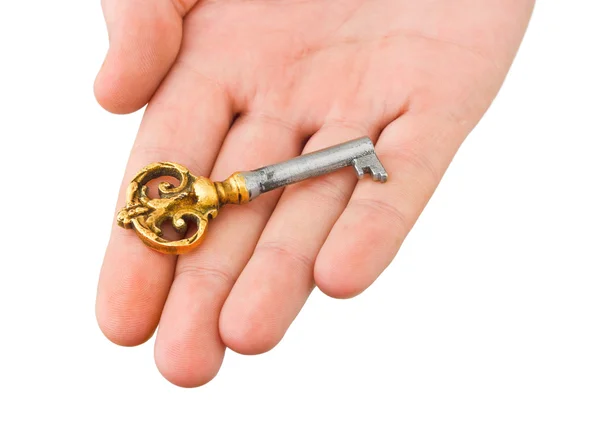 Hand giving key — Stock Photo, Image