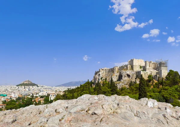 Akropolis und Athen, Griechenland — Stockfoto