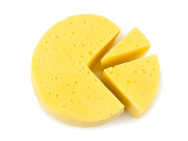 Slices of cheese lika a circle diagram clipart