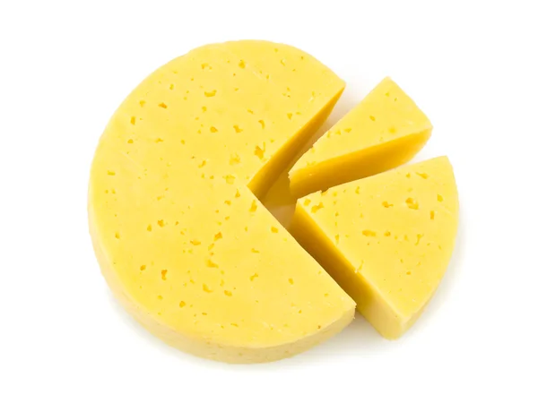 Slices of cheese lika a circle diagram — Stock Photo, Image