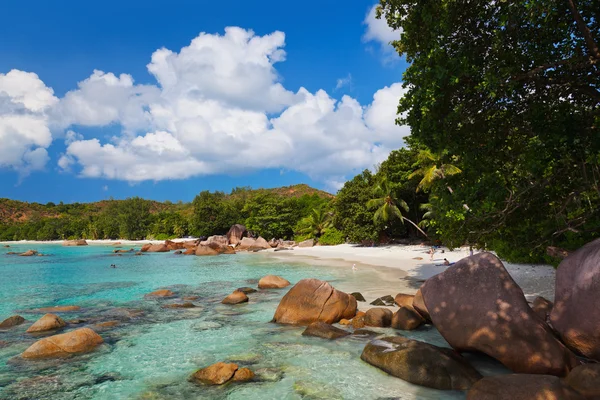 Лаціо анс пляж на острові Praslin Seychelles — стокове фото
