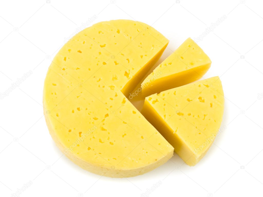 Slices of cheese lika a circle diagram