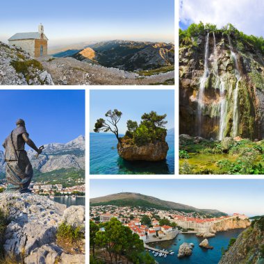 Collage of Croatia travel images clipart