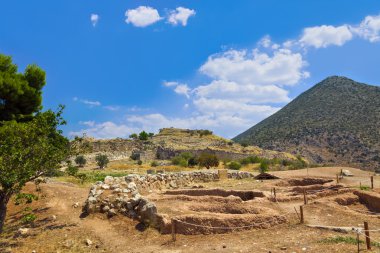 kasaba mycenae kalıntıları, Yunanistan