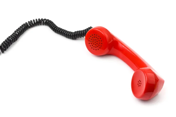 Telefonní sluchátko a kabel — Stock fotografie