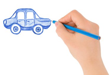 Hand drawing car clipart