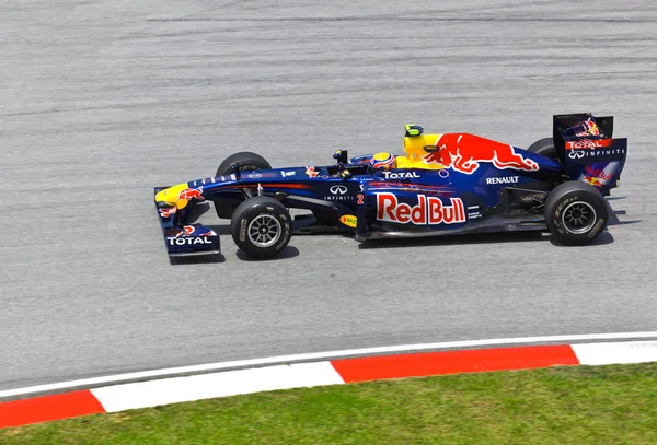 SEPANG, MALAYSIA - APRIL 8: Mark Webber (hold Red Bull Racing) en - Stock-foto