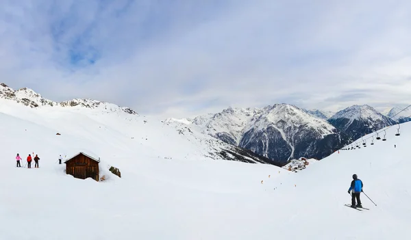 Estância de esqui de montanha Solden Austria — Fotografia de Stock