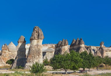 kaya oluşumları Kapadokya Türkiye'de