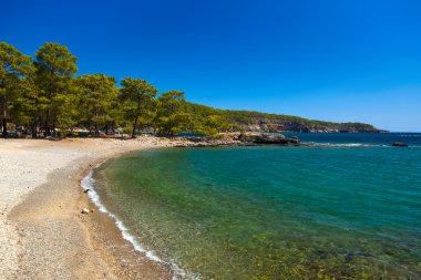 Beach at Phaselis in Antalya, Turkey clipart