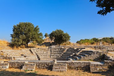 Ancient ruins in Troy Turkey clipart