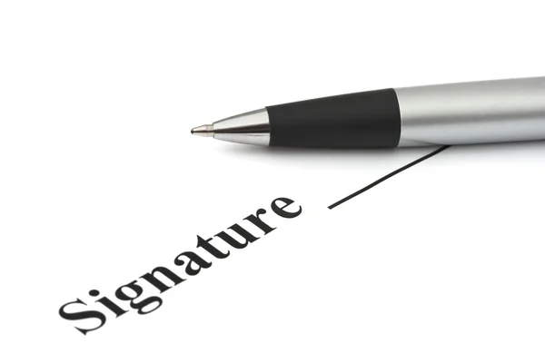 Pen and contract — Stock Photo, Image