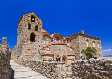 Ruins of old town in Mystras, Greece clipart