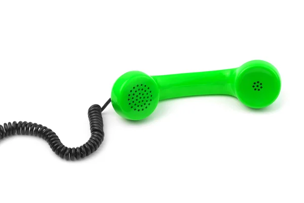 Telephone receiver and cable — Stock Photo, Image