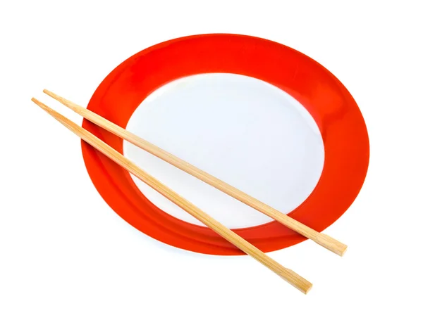 stock image Plate and chopsticks