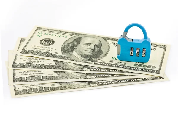 Money and lock — Stock Photo, Image