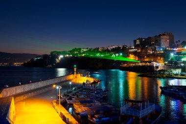 eski şehir Kaleiçi, antalya, Türkiye, gece