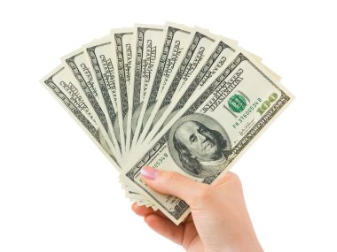 Hand with money clipart