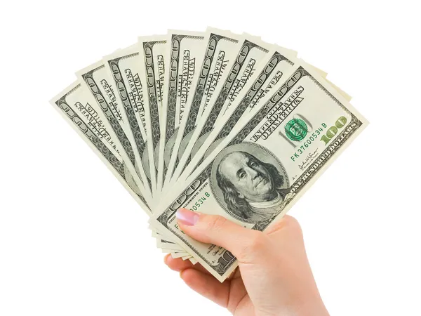 Hand with money — Stock Photo, Image