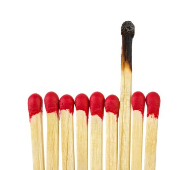 Matches - leadership or inspiration concept clipart