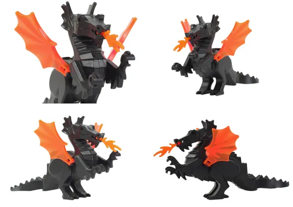 Игрушечный дракон, дракон лего — стоковое фото
