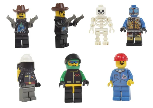 Miniaturmodelle von Berufen Spielzeug Lego lizenzfreie Stockbilder