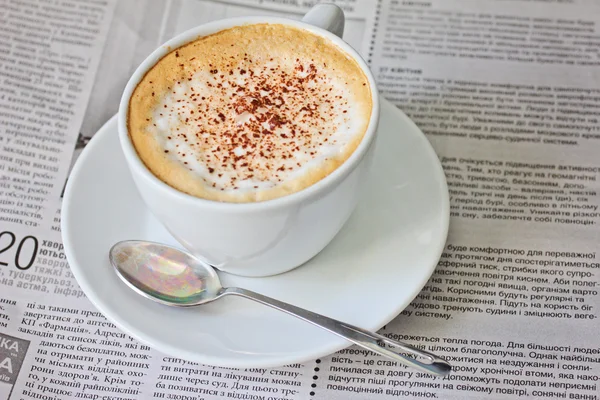 Csésze kávé, cappuccino, latte — Stock Fotó
