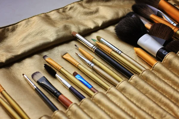 Set of professional cosmetic brushes, make up brushes — Stock Photo, Image