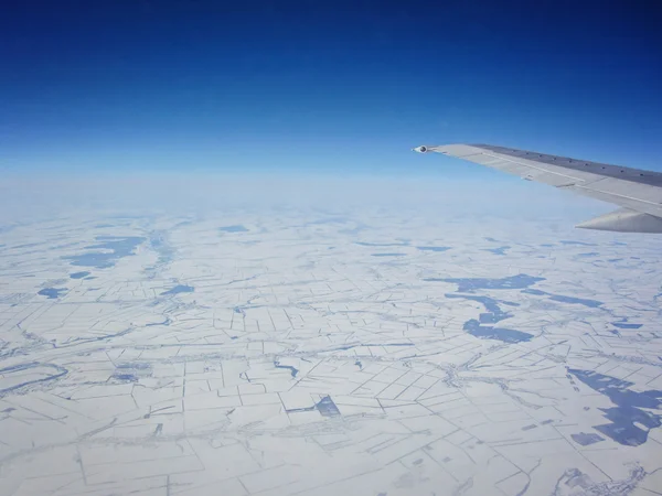 stock image Viewed from the airplane