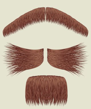 Mustaches for man.Vector collection clipart