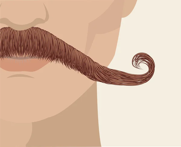 口ひげの男顔 background.vector イラスト デザイン — ストックベクタ