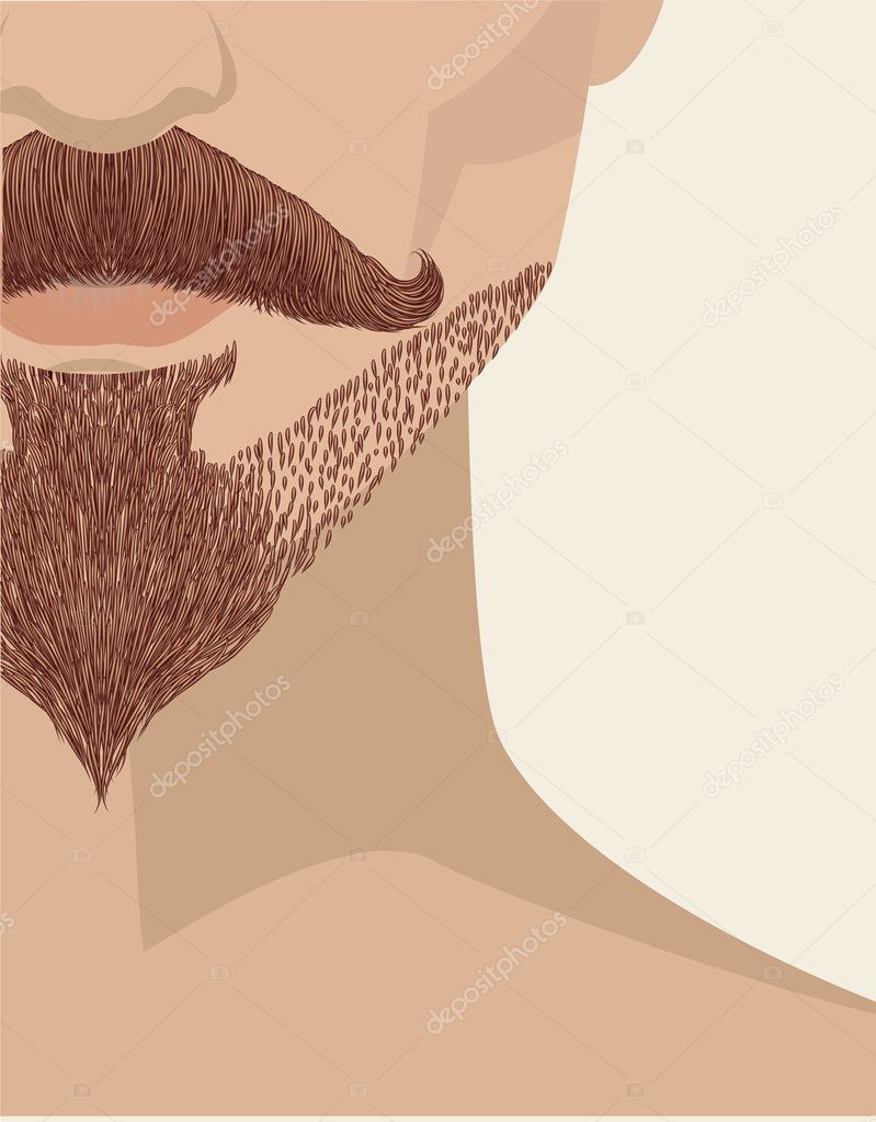 bearded man face background.Vector illustration for design
