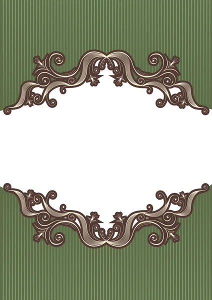 Abstract vintage frame with vignettes for design on white — Stock Vector